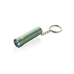 Flash Schlüsselanhänger-Taschenlampe aus RCS rec. Aluminium, grün