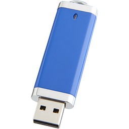 Flat USB-Stick, blau, 2GB