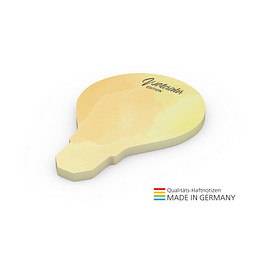 Geiger-Notes Haftnotiz Form aus 100 x 72, 50 Blatt, inkl. Druck, Glühbirne