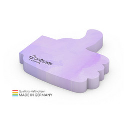 Geiger-Notes Haftnotiz Form aus 100 x 72 mm, 100 Blatt, inkl. Druck, Daumen