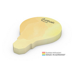 Geiger-Notes Haftnotiz Form aus 100 x 72 mm, 100 Blatt, inkl. Druck, Glühbirne