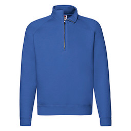 FRUIT OF THE LOOM® Unisex Sweatshirt Zip-Neck, royalblau, S