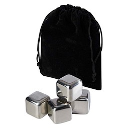 Froz Eiswürfel Set aus Edelstahl, schwarz