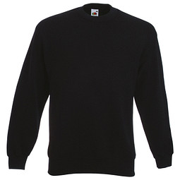 FRUIT OF THE LOOM® Unisex Sweatshirt Set-In, schwarz, 4XL