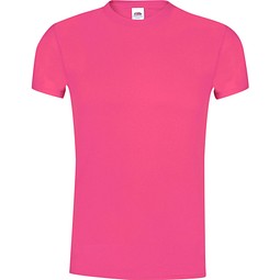 FRUIT OF THE LOOM® Unisex T-Shirt Original T, L, FUCHSIE