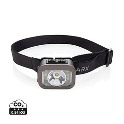 Gear X Hochleistungs-Kopflampe aus RCS rPlastik, schwarz, grau