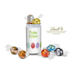 Lindt-Geheimnis Ostern, das Nest in der Dose, Etikett Frohe Ostern - EierReihe