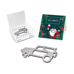 ROMINOX® Key Tool SUV / Auto (19 Funktionen) im Motiv-Mäppchen Frohe Weihnachten