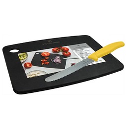 Geschenkschachtel Schneidbrett und Messer lemon yellow, 2-teilig