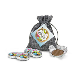 Oster-Schokotaler im Säckchen