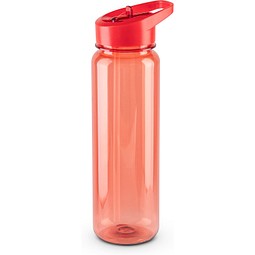 GILMORE. Sportflasche (750ml) aus recyceltem PET (100% rPET) mit glänzender transluzenter Oberfläche, Rot