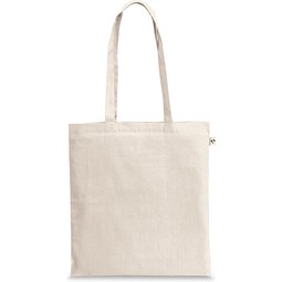 GIZA. Tasche aus 100 % recycelter Baumwolle (140 g/m²), Naturhell