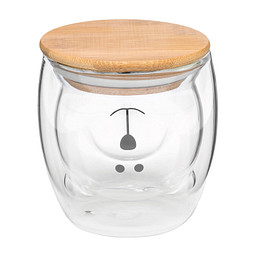 Glas BAMBOO BEAR,braun, transparent