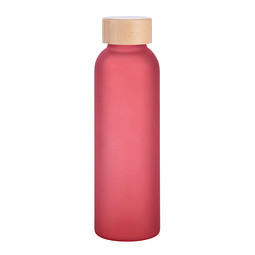 Glas-Flasche TAKE FROSTY, rot