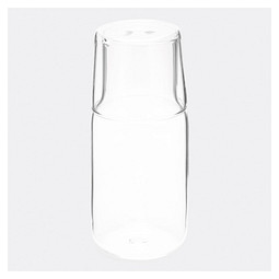 Glas-Karaffe mit Trinkglas CALMY,transparent