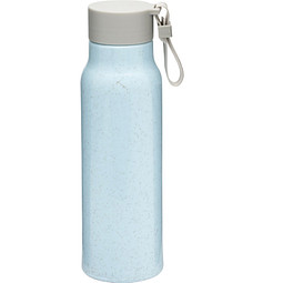 Glas-Trinkflasche ECO DRINK mit Ummantelung,blau
