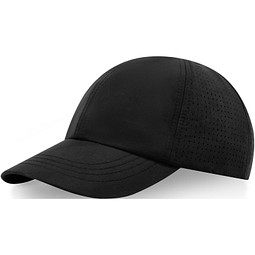 Glimmer GRS recycelte Cool Fit Kappe mit sechs Segmenten, schwarz