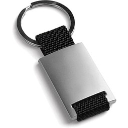 GRIPITCH. Schlüsselanhänger aus Metall und Gurtband, Schwarz