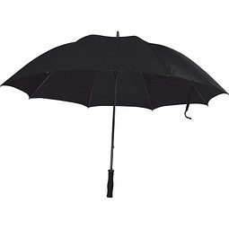 Großer Regenschirm aus Polyester, schwarz