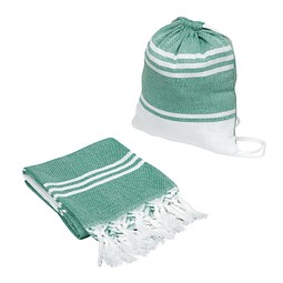Großes Strandtuch / Saunatuch SUN & STEAM,grün, weiß