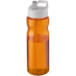 H2O Active® Base 650 ml Sportflasche mit Ausgussdeckel, orange/weiß