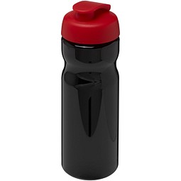 H2O Active® Base 650 ml Sportflasche mit Klappdeckel, schwarz/rot