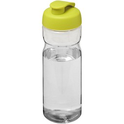 Sport-Werbemittel Sportflasche H2O Base – weiss-limone – mit Logo bedruckt 650 ml nachhaltig auslaufsicher für Sportevents & Turniere