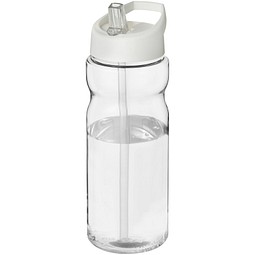 Sport-Werbemittel H2O Active® Base Tritan™ Sportflasche – transparent klar-weiss – mit Logo bedruckt 650 ml BPA-frei auslaufsicher für Sportevents