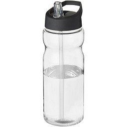 Werbeartikel H2O Active Base Tritan Sportflasche – weiss-schwarz – mit Logo bedruckt 650 ml BPA-frei auslaufsicher für Sportevents