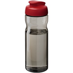 H2O Active® Base Tritan™ 650 ml Sportflasche mit Klappdeckel, kohle/rot