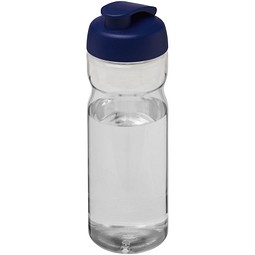 Sport-Werbemittel Sportflasche H2O Active Base Tritan – transparent klar-blau – mit Logo bedruckt 650 ml BPA-frei auslaufsicher für Sportevents