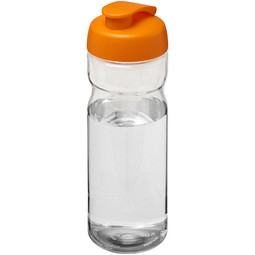 Sport-Werbemittel Sportflasche H2O Active® Base – transparent klar-orange – mit Logo bedruckt 650 ml BPA-frei auslaufsicher für Sportevents