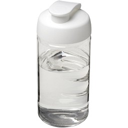 H2O Active® Bop 500 ml Sportflasche mit Klappdeckel, transparent/weiß
