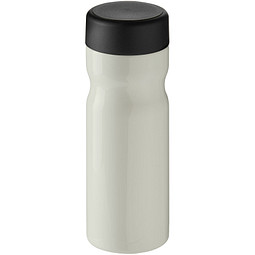 H2O Active® Eco Base 650 ml Sportflasche mit Drehdeckel, elfenbeinweiß/ schwarz