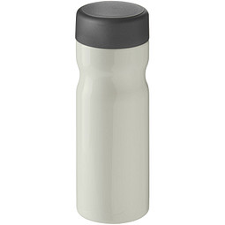 H2O Active® Eco Base 650 ml Sportflasche mit Drehdeckel, elfenbeinweiß/ grau