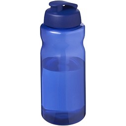H2O Active® Eco Big Base 1L Sportflasche mit Klappdeckel, blau/blau