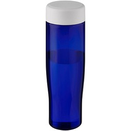 H2O Active® Eco Tempo 700 ml Wasserflasche mit Drehdeckel, weiß/blau