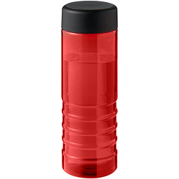 H2O Active® Eco Treble 750 ml Sportflasche mit Drehdeckel, rot, schwarz