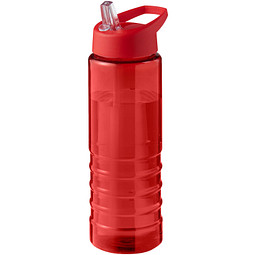 H2O Active® Eco Treble 750 ml Sportflasche mit Stülpdeckel & Trinktülle, rot, rot