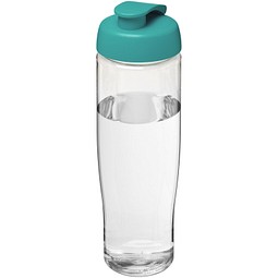 Sport-Werbemittel Sportflasche H2O Tempo – transparent-aquablau – bedruckbar 700 ml nachhaltiges rPET auslaufsicher für Sportevents