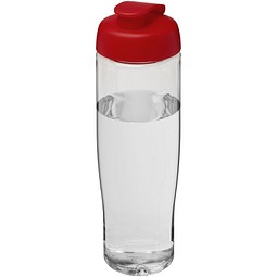 Sport-Werbemittel Sportflasche H2O Tempo – transparent-rot – mit Logo bedruckt 700 ml nachhaltig BPA-frei auslaufsicher für Sportevents
