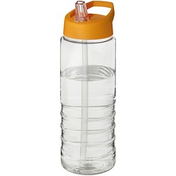 H2O Active® Treble 750 ml Sportflasche mit Ausgussdeckel, transparent/orange