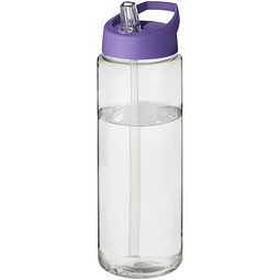 Sport-Werbemittel Sportflasche H2O Vibe – weiss-lila – mit Logo bedruckt 850 ml BPA-frei auslaufsicher für Sportevents & Turniere