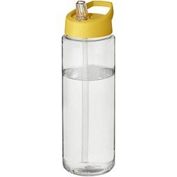 Sport-Werbemittel Sportflasche H2O Vibe – transparent-gelb – mit Logo bedruckt 850 ml auslaufsicher für Sportevents & Turniere