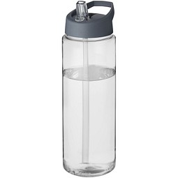 Sport-Werbemittel Sportflasche H2O Vibe – transparent-storm grey – bedruckbar 850 ml auslaufsicher für Sportevents & Turniere