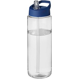 Sport-Werbemittel Sportflasche H2O Vibe – transparent-blau – mit Logo bedruckt 850 ml auslaufsicher für Sportevents & Turniere