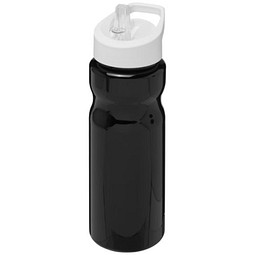H2O Base Sportflasche mit Ausgussdeckel, 650 ml, schwarz,weiss