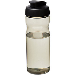 H2O Eco Sportflasche mit Klappdeckel, 650 ml, Charcoal/schwarz