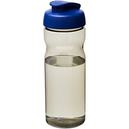 H2O Eco Sportflasche mit Klappdeckel, 650 ml, kohle/royalblau