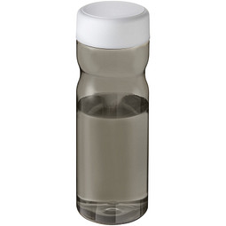 H2O Eco Base 650 ml Sportflasche mit Drehdeckel, kohle/weiß